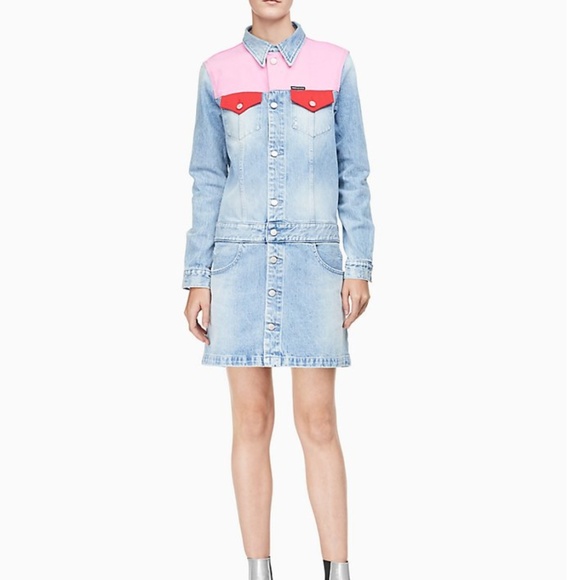 calvin klein trucker dress